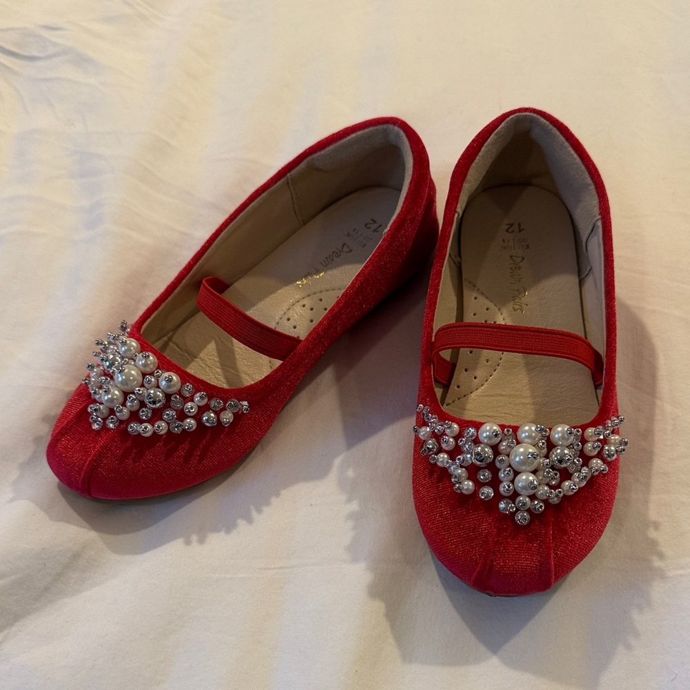 Dream Pairs Red Mary Jane Flats